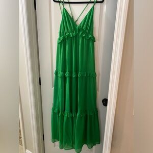 Flying Tomato Green Ruffle Maxi Dress